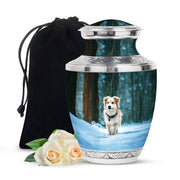 Border Collie Themed Urn - Decorative Funeral Urns For Dog Ashes