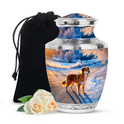 Beautiful Dog Burial Urn - Beach Scenic Urns For Pet Dog Ashes