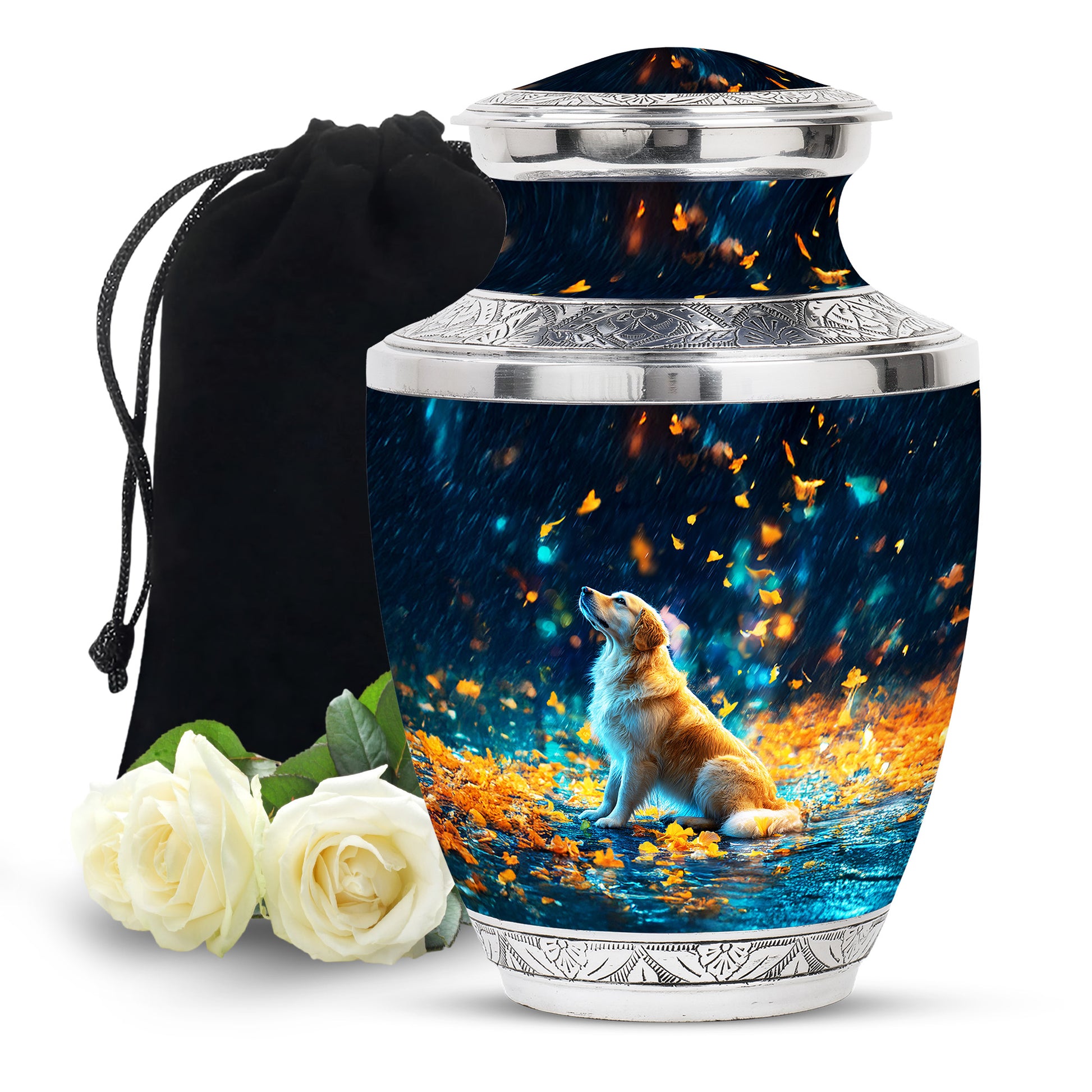 Blue Dog Urns For Ashes - Beautiful Memorial Tribute Urns For Ashes