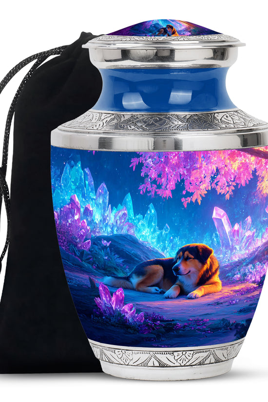 Dog Cremation Urn - Crystal Light Funeral Urn For Dog Ashes