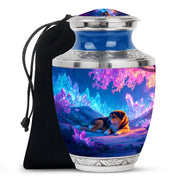 Dog Cremation Urn - Crystal Light Funeral Urn For Dog Ashes
