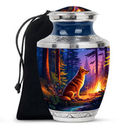 Husky Dog Cremation Urn - Forest Memorial Urn For Pet Ashes