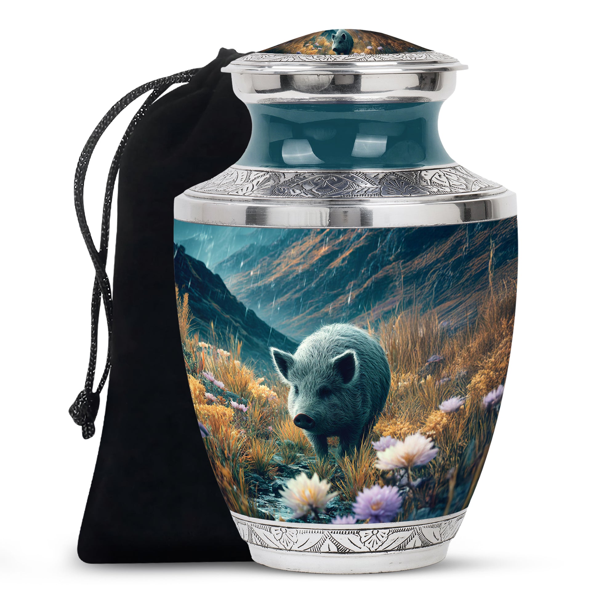Wild Pig Cremation Urns - Beautiful Mountain Funeral Urns For Adult Ashes