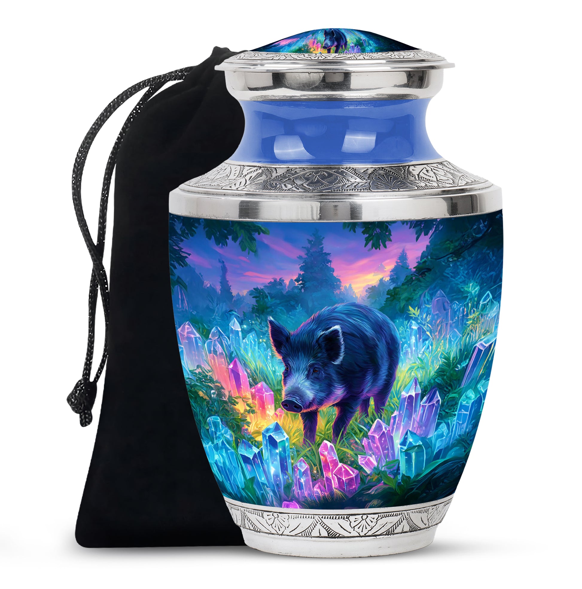 Pig Nature Cremation Urns - Crystal Forest Funeral Urns For Male & Female