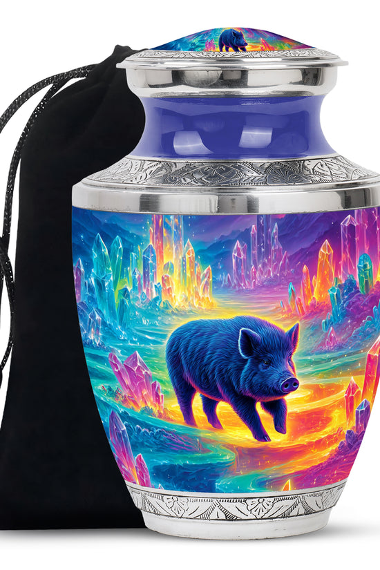 Crystal Field Memorial Urns - Wild Pig Cremation Urn For Human Ashes