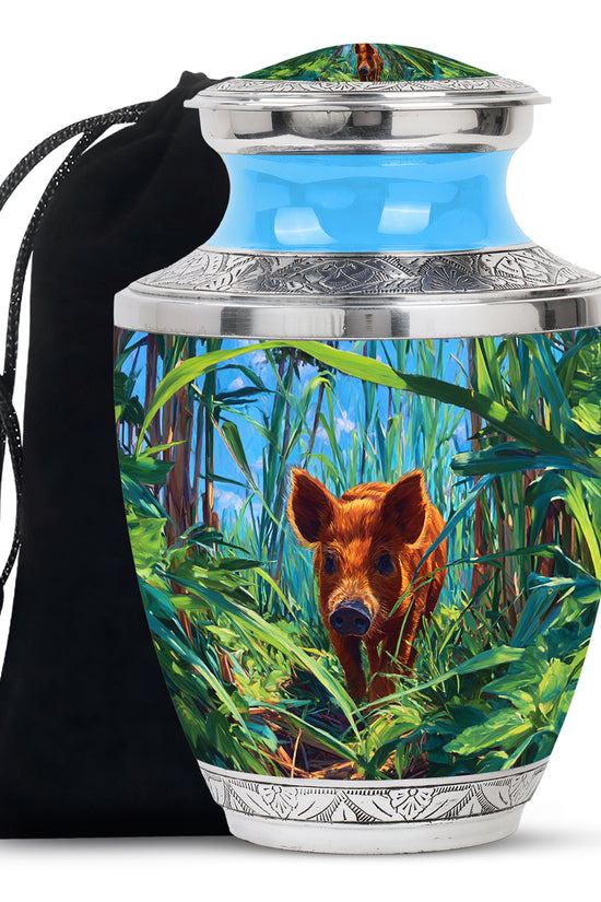 Pig Jungle Memorial Urn - Artistic Cremation Urns For Loved Ones