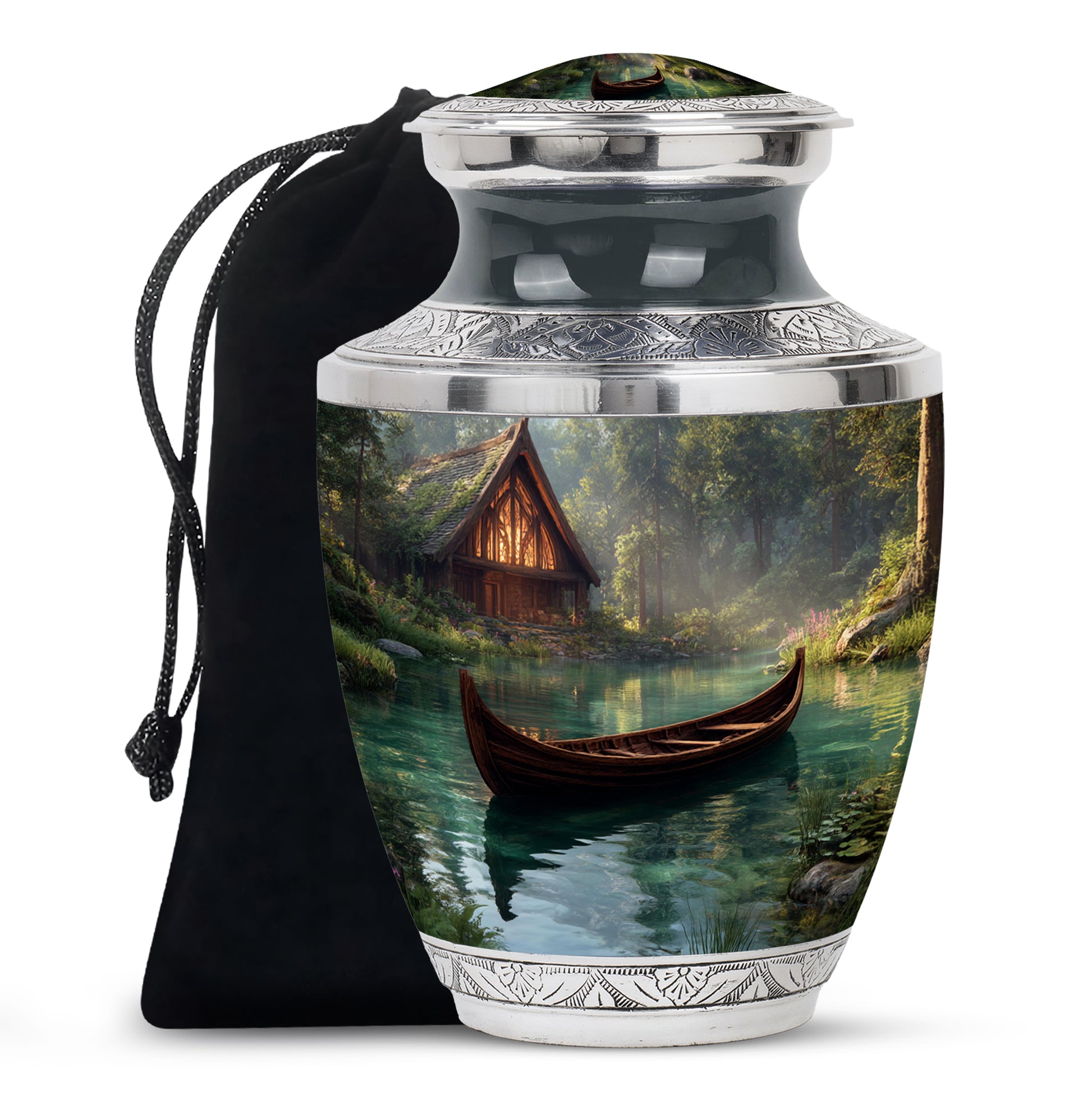 Beautiful Lake Cremation Urns - Boat Memorial Urn For Male & Female
