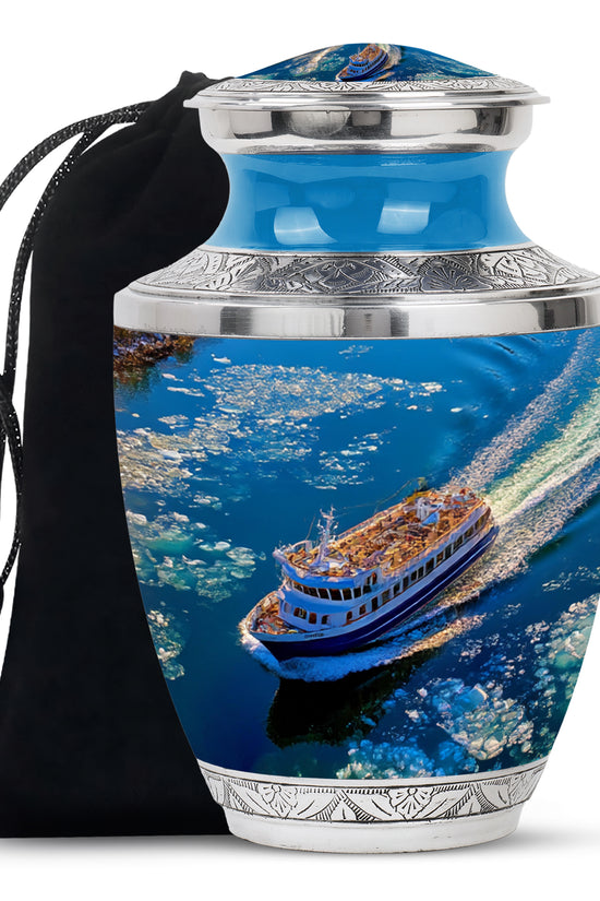 Cruise Ship Cremation Urn - Ocean Memorial Urn For Ashes