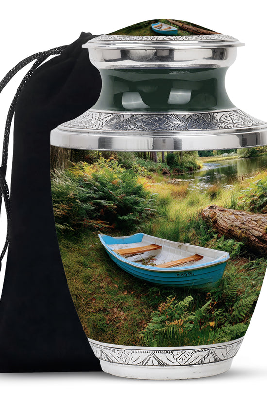Boat Cremation Urn - Nature Memorial Urn For Human Ashes