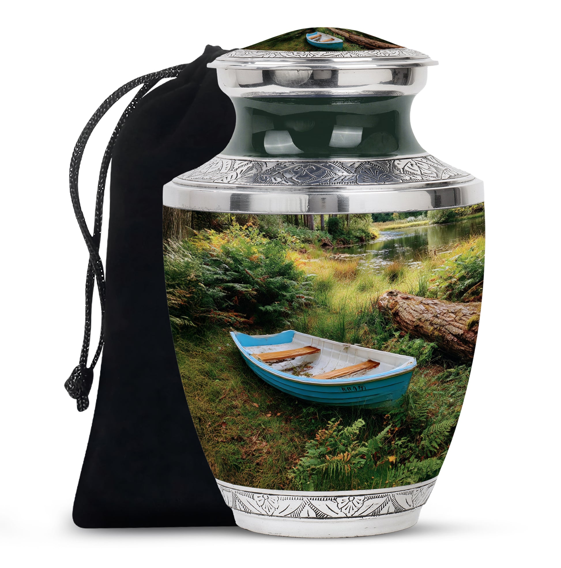 Boat Cremation Urn - Nature Memorial Urn For Human Ashes
