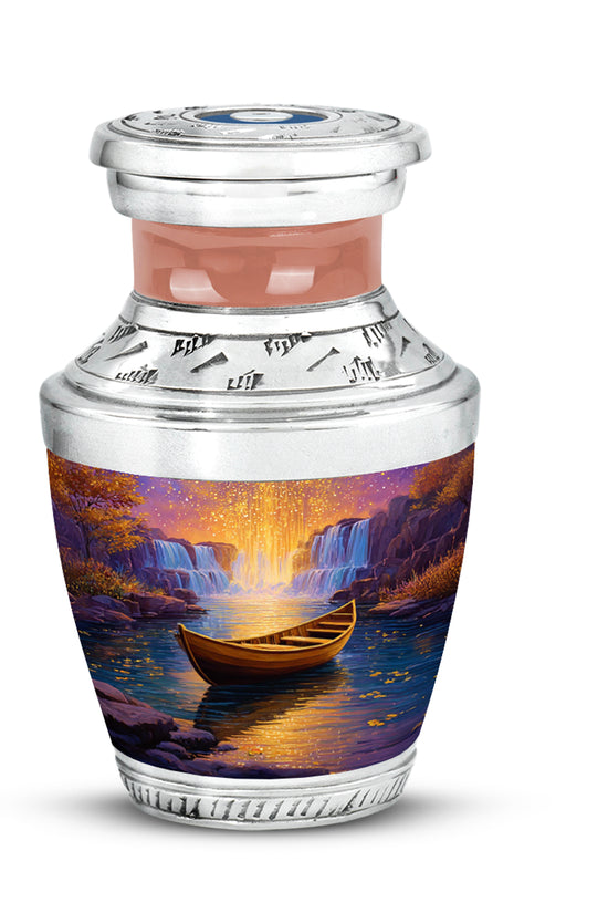 Hallowed Boat Cremation Urns for Human Ashes - Pink 10-inch - Karyliz