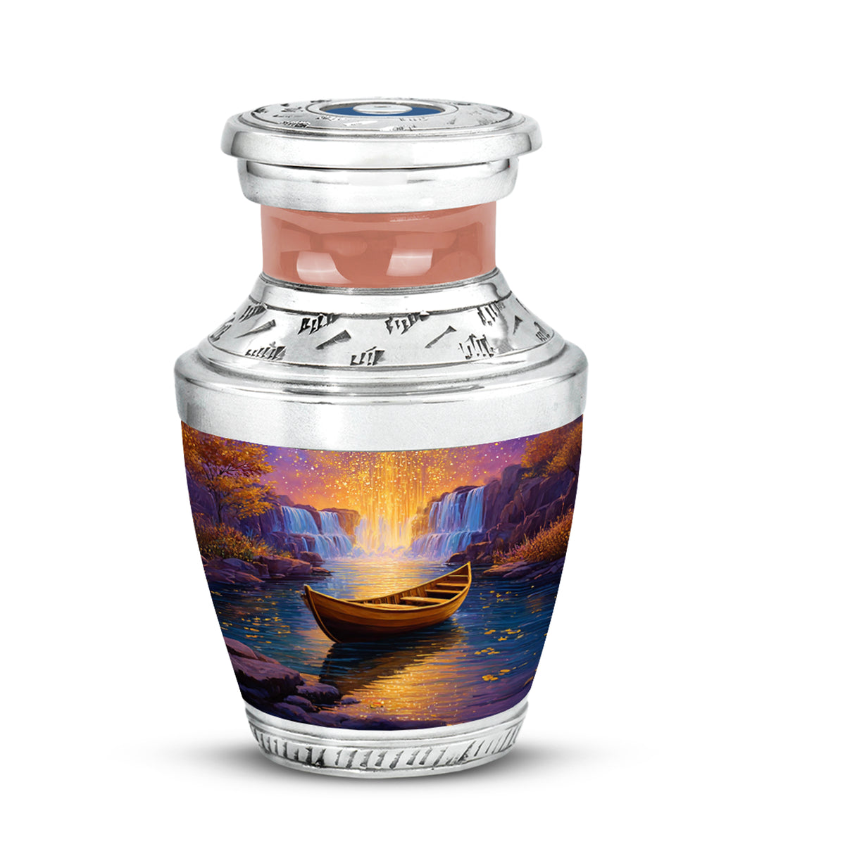Hallowed Boat Cremation Urns for Human Ashes - Pink 10-inch - Karyliz