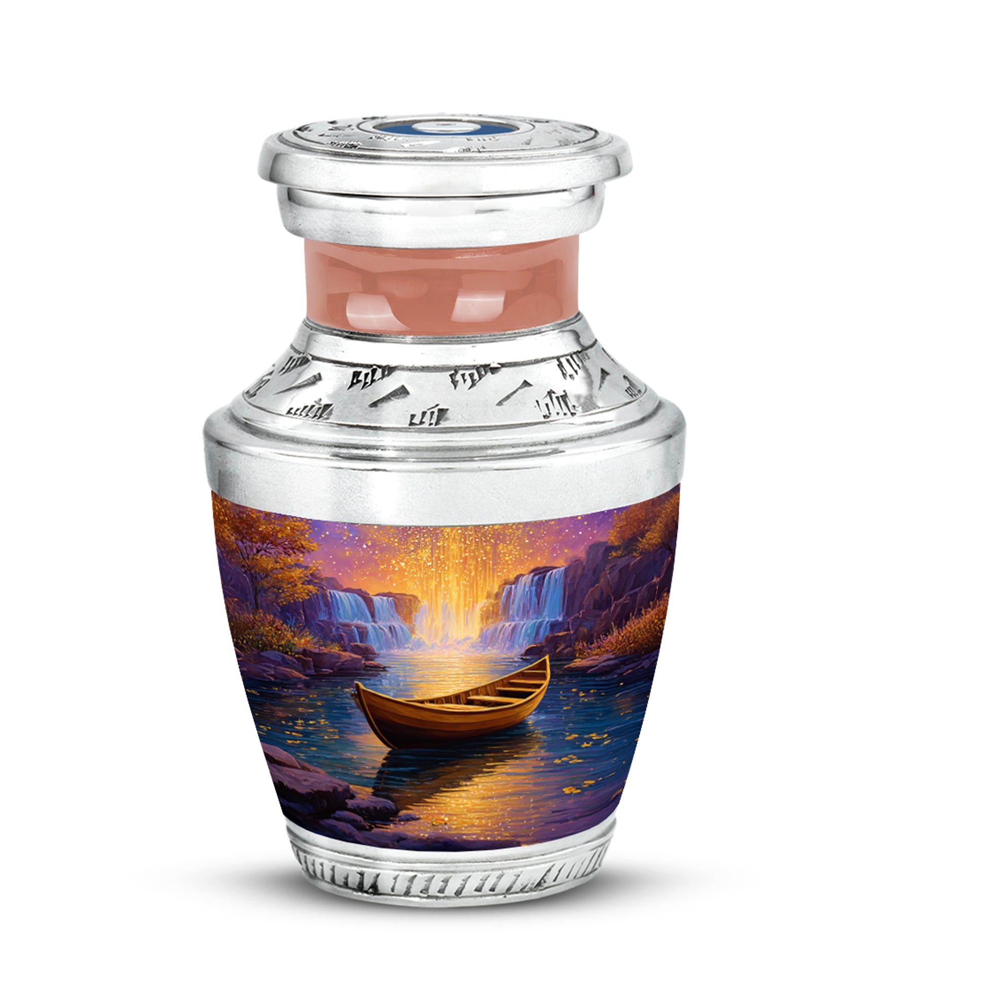Hallowed Boat Cremation Urns for Human Ashes - Pink 10-inch - Karyliz