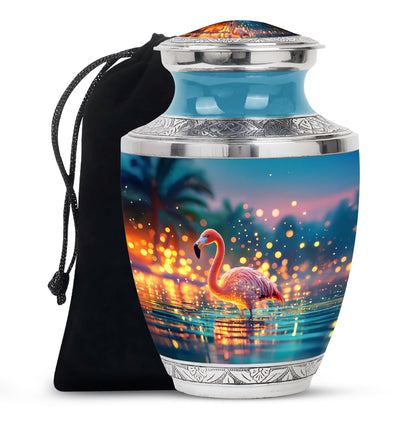 Flamingo Scenic Urn - Beautifully Designed Urns For Human Ashes