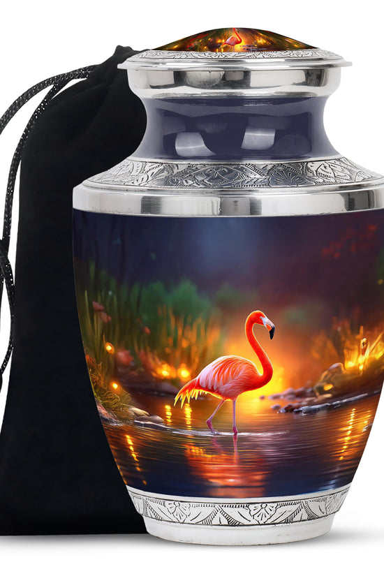 Pink Flamingo Cremation Urn - Handcrafted Memorial Urns for Ashes