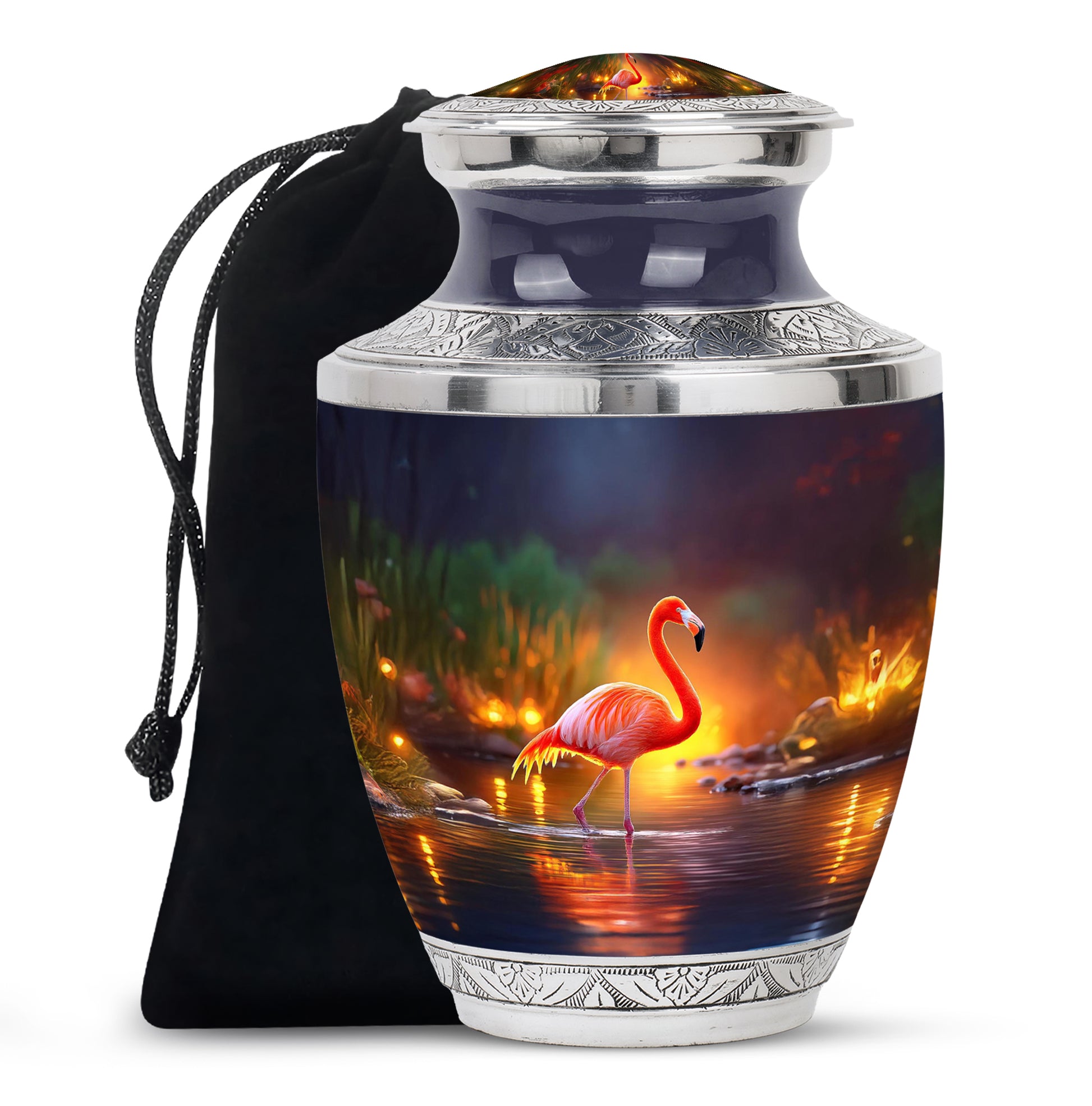 Pink Flamingo Cremation Urn - Handcrafted Memorial Urns for Ashes