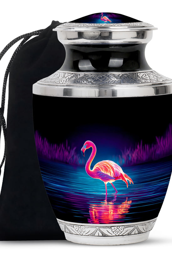 Artistic Flamingo Cremation Urn - Beautiful Memorial Urns For Human Ashes