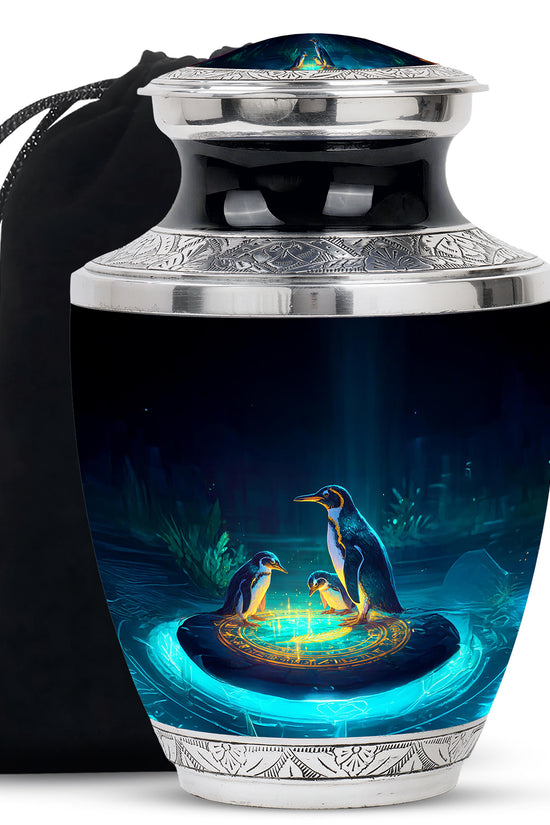 Mystical Penguin Urn - Unique Funeral Urn For Human Ashes