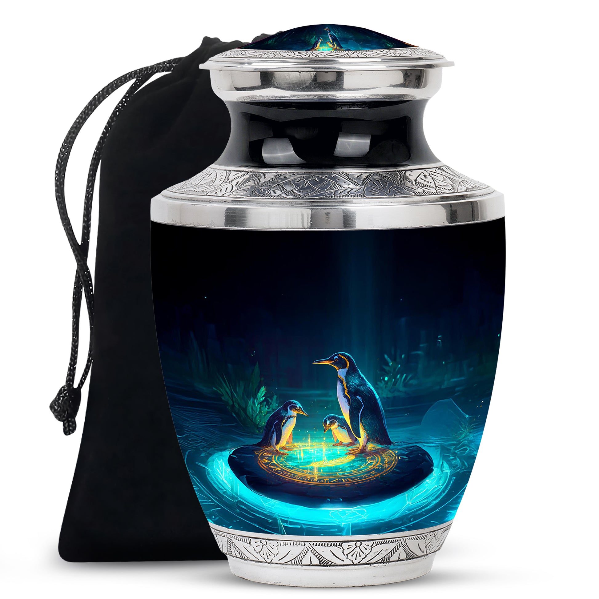 Mystical Penguin Urn - Unique Funeral Urn For Human Ashes