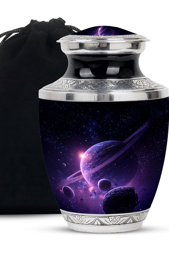 Space Planet Memorial Urn - Galaxy Funeral Urn For Burial