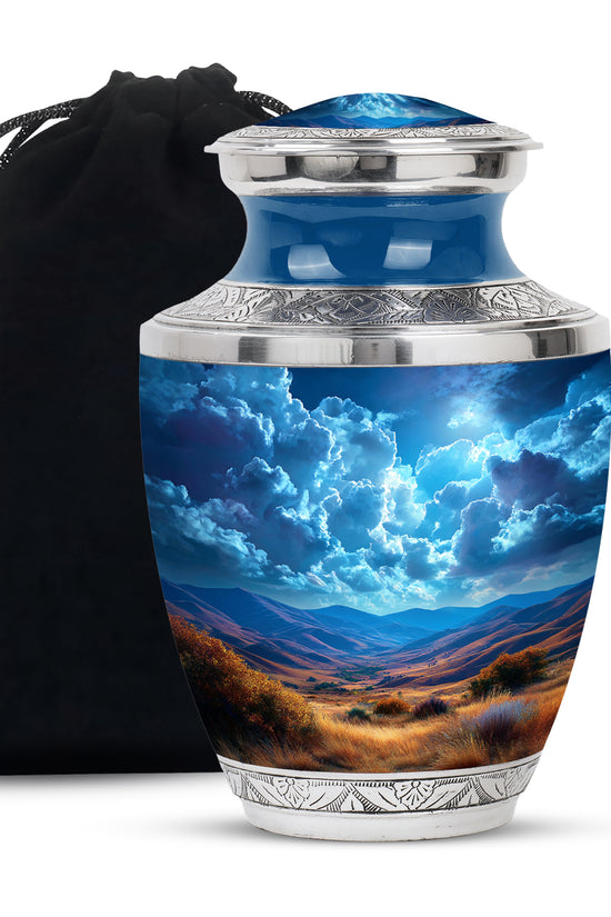 Scenic Mountain Memorial Urn - Nature Cremation Urn For Human Ashes