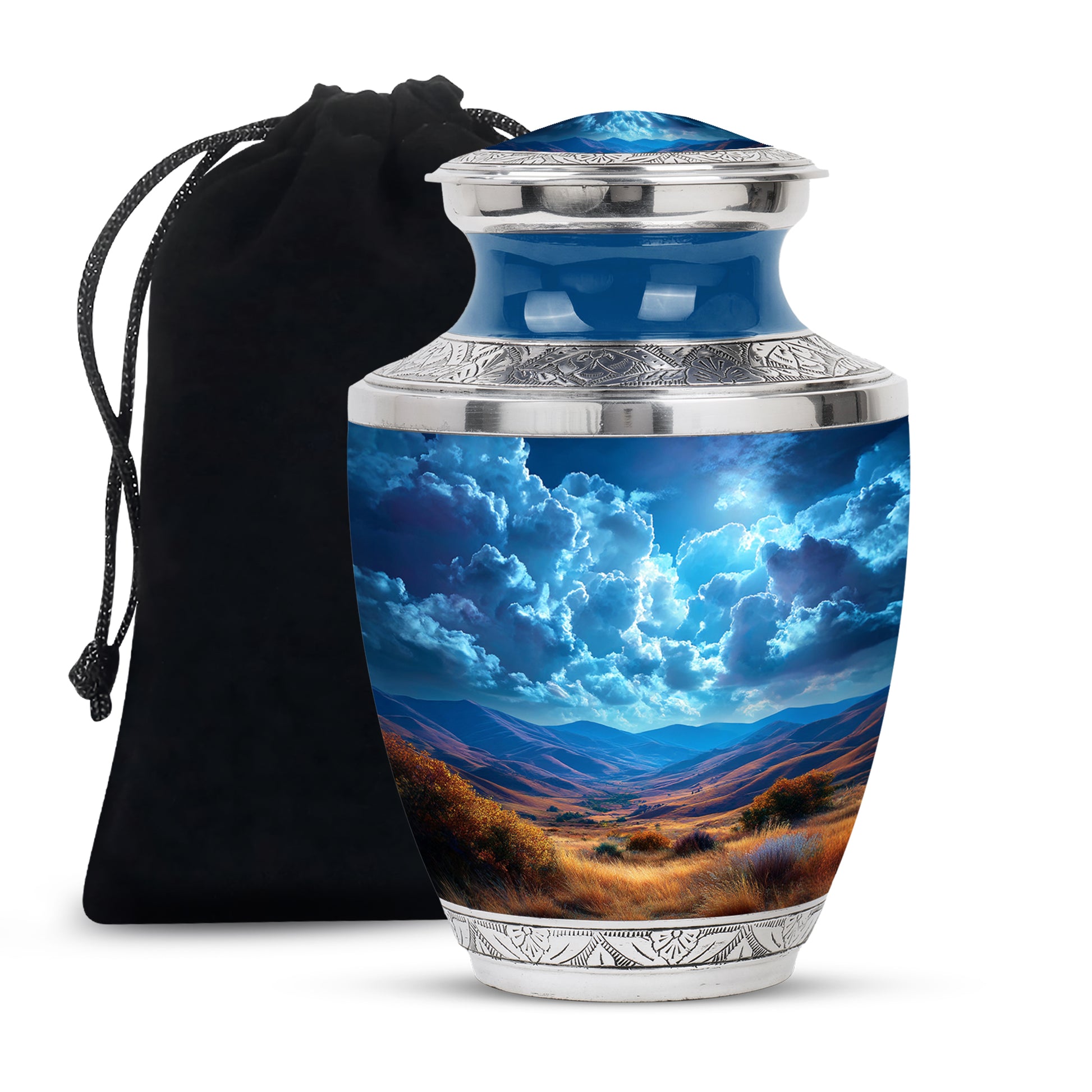 Scenic Mountain Memorial Urn - Nature Cremation Urn For Human Ashes