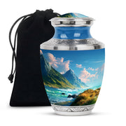 Ocean Mountain Cremation Urn - Peaceful Funeral Urn For Loved Ones