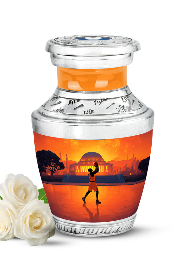 Red Basketball Cremation Urns - Honored Resting Place 10-inch, 200 cu in - Yatskia