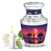 Blue Basketball Devotion Cremation Urns for Human Ashes - 10-inch, 200 cu in - Yatskia