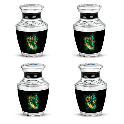 Deep Black Basketball Cremation Urn back view with polished surface - contemporary basketball design with modern artistic flair - 10 inch aluminum urn for cremated remains