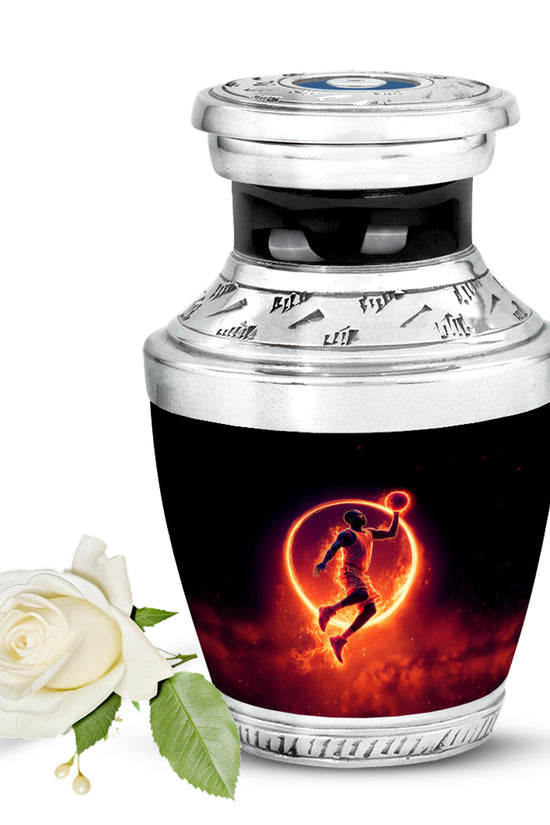 Black Basketball Cremation Urns - Glorious Devotion 10-inch, 200 cu in - Yatskia