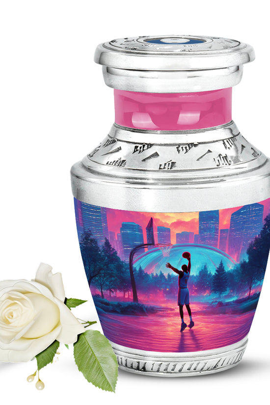 Personalized Eternal Basketball Cremation Urns - Red 10-inch, 200 cu in - Yatskia