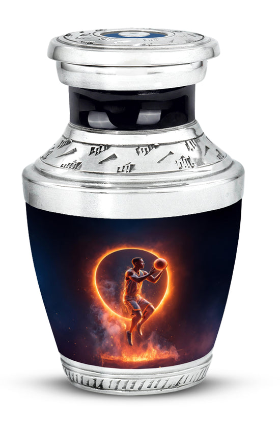 Black Basketball Homage Cremation Urns for Human Ashes - 10-inch, 200 cu in - Yatskia