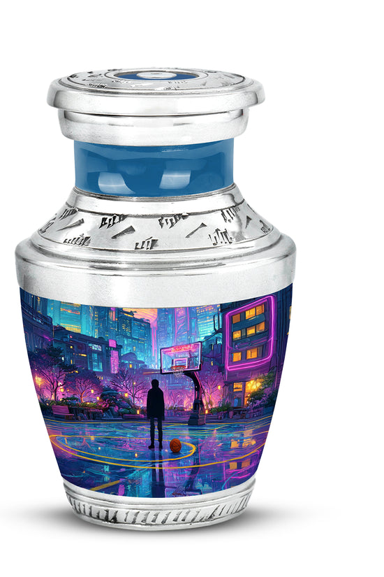 Blue Basketball Cremation Urns - Enduring Legacy 10-inch, 200 cu in - Yatskia