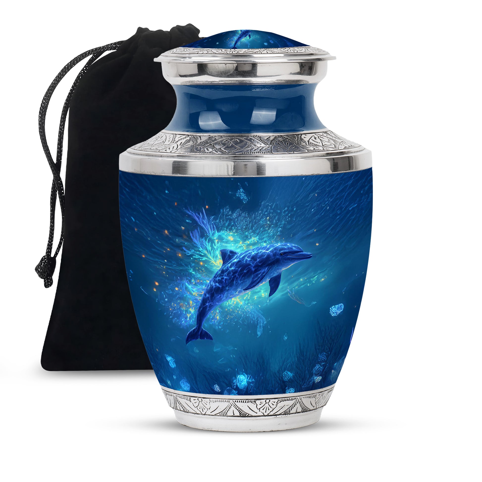 Dolphin Ocean Funeral Urn - Unique Memorial Urn For Adult Ashes
