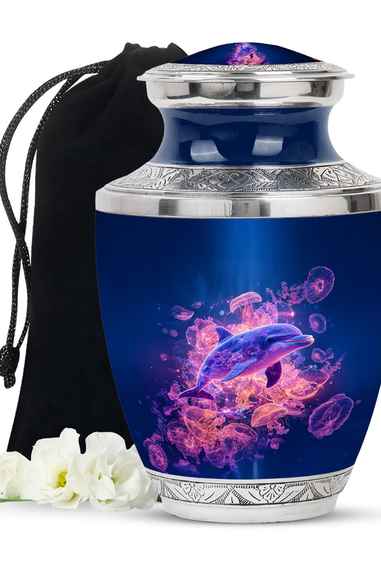 Dolphin Cremation Urn for Ashes – Ocean Memorial Urn For Adults