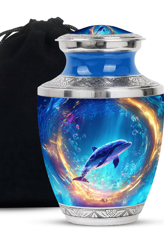 Dolphin Funeral Urn - Luxury Cremation Urn For Male & Female
