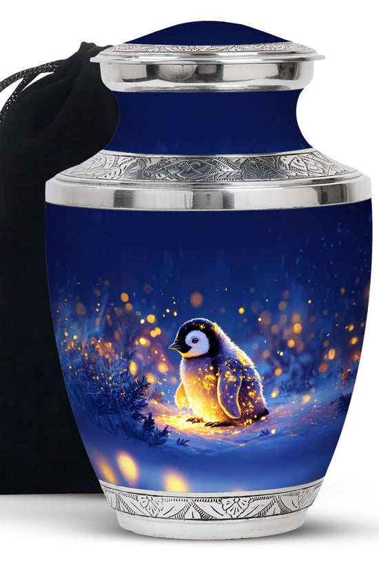 Penguin Cremation Urn - Beautiful Snow Funeral Urns For Human Ashes