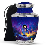 Baby Penguin Night Scenic Urn - Burial Container Urns For Human Ashes