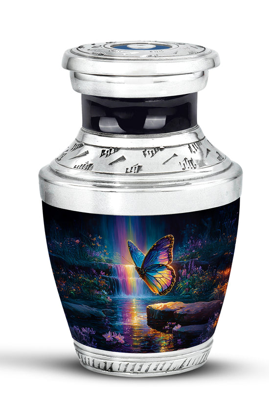 Harmonious Butterfly Cremation Urns for Human Ashes - Blue 10-inch - Yatskia