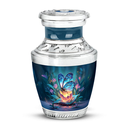 Blue Butterfly Cremation Urns - Enduring Passage 10-inch, 200 cu in - Karyliz