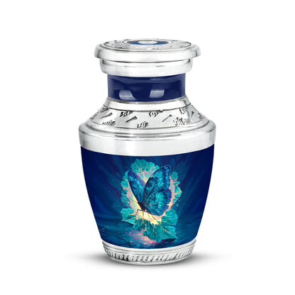 Personalized Butterfly Cremation Urns - Soothing Blue 10-inch, 200 cu in - Karyliz