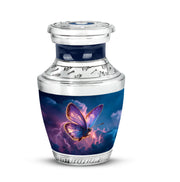 Blue Butterfly Cremation Urns - Imperial Promise 10-inch, 200 cu in - Karyliz