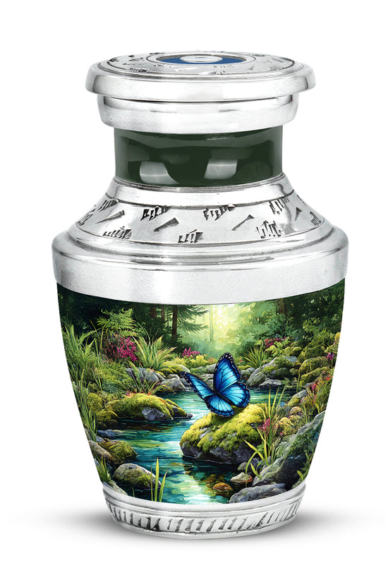 Green Beloved Butterfly Cremation Urns for Human Ashes - 10-inch, 200 cu in - Yatskia