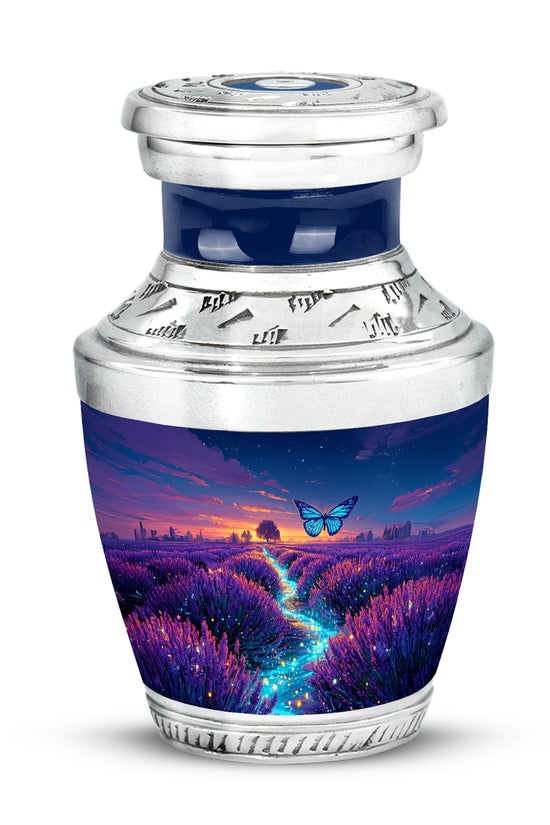 Blue Venerable Butterfly Cremation Urns for Human Ashes - 10-inch, 200 cu in - Yatskia