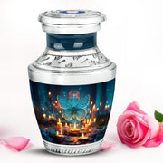 Blue Butterfly Cremation Urns - Glorious Celebration 10-inch, 200 cu in - Karyliz