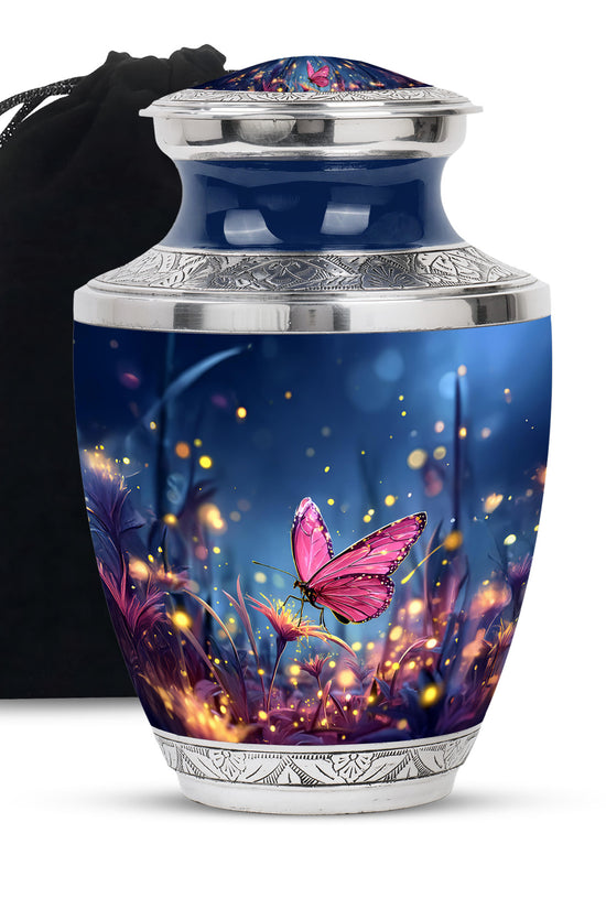 Butterfly Twilight Theme Cremation Urn - Premium Memorial Urn For Loved Ones