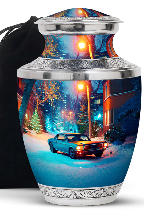 Old-School Themed Car Cremation Urn - Muscle Car Urns For Ashes