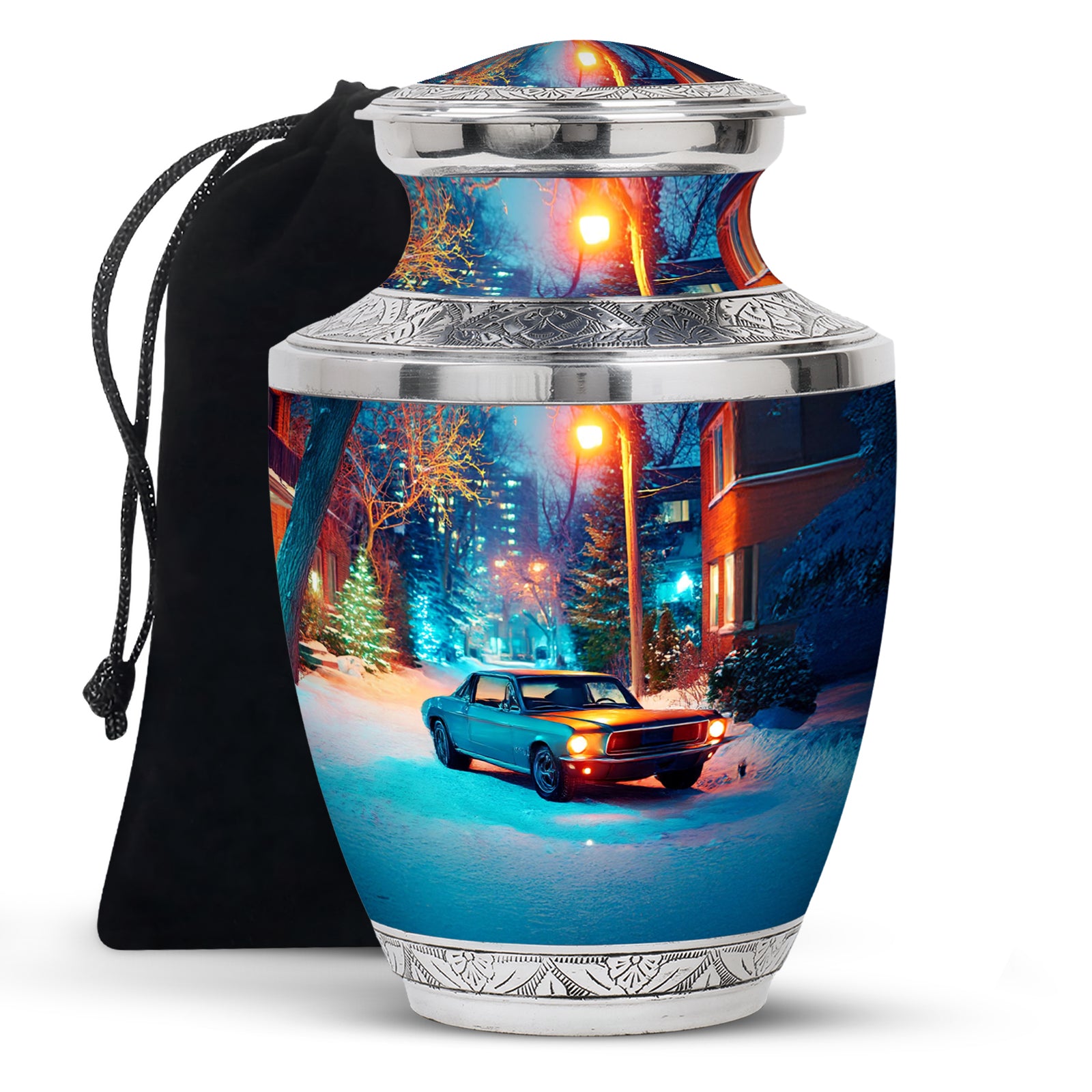 Old-School Themed Car Cremation Urn - Muscle Car Urns For Ashes