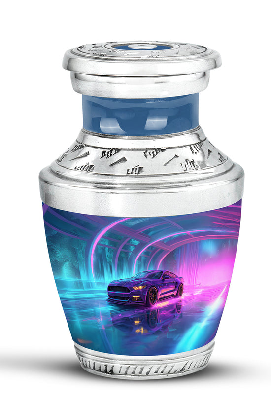 Personalized Blue Sovereign Car Cremation Urns for Human Ashes - 10-inch, 200 cu in - Karyliz